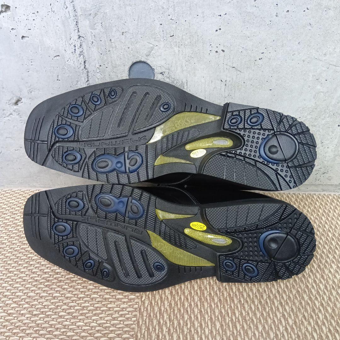 【未使用級】アシックス ランウォーク　ビジネスシューズ Uチップ 25.5cm黒