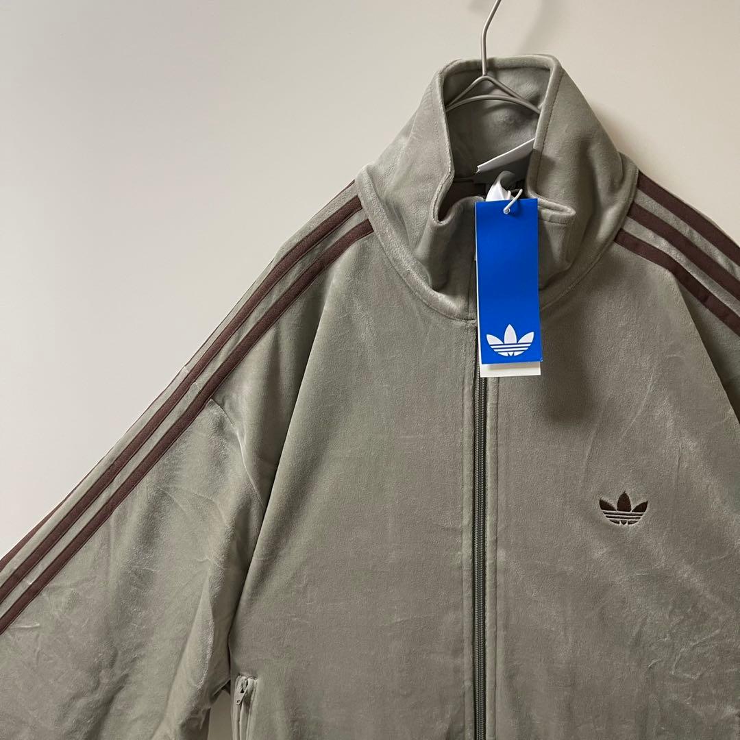新品2XL◼️アディダス　ベロアトラックトップ ベージュ　ジャーナルスタンダード