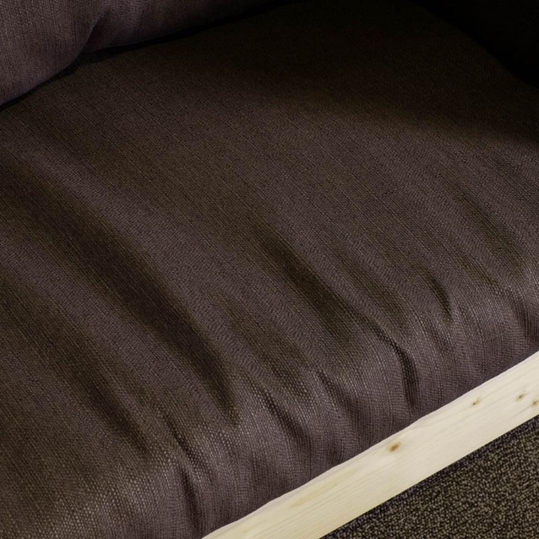 E 新品 北欧 パイン材 ソファベッド ブラウン すのこベッド ソファ ベッド