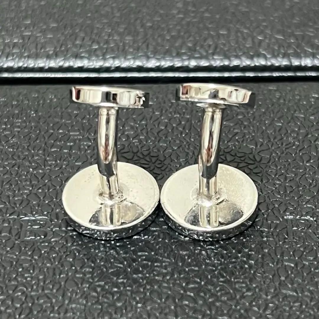 【正規品】ダンヒル dロゴ カフス シルバー×ネイビー 美品 希少モデル