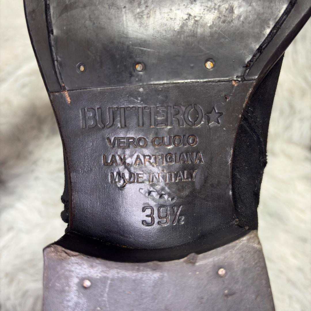 良品✨BUTTERO EU39.5(25.5cm) サイドジップブーツ 黒
