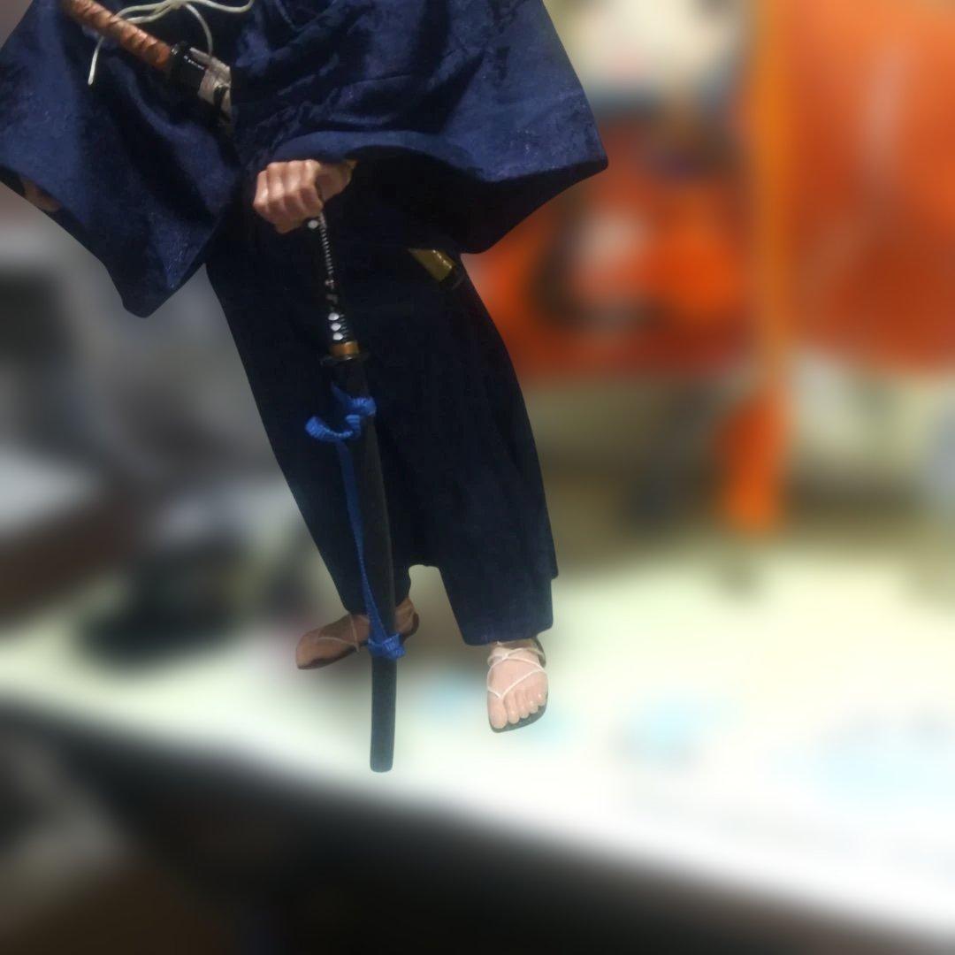 (^-^)値下げしました☆織田三郎信長騎馬アクションフィギュア紺色直垂衣装