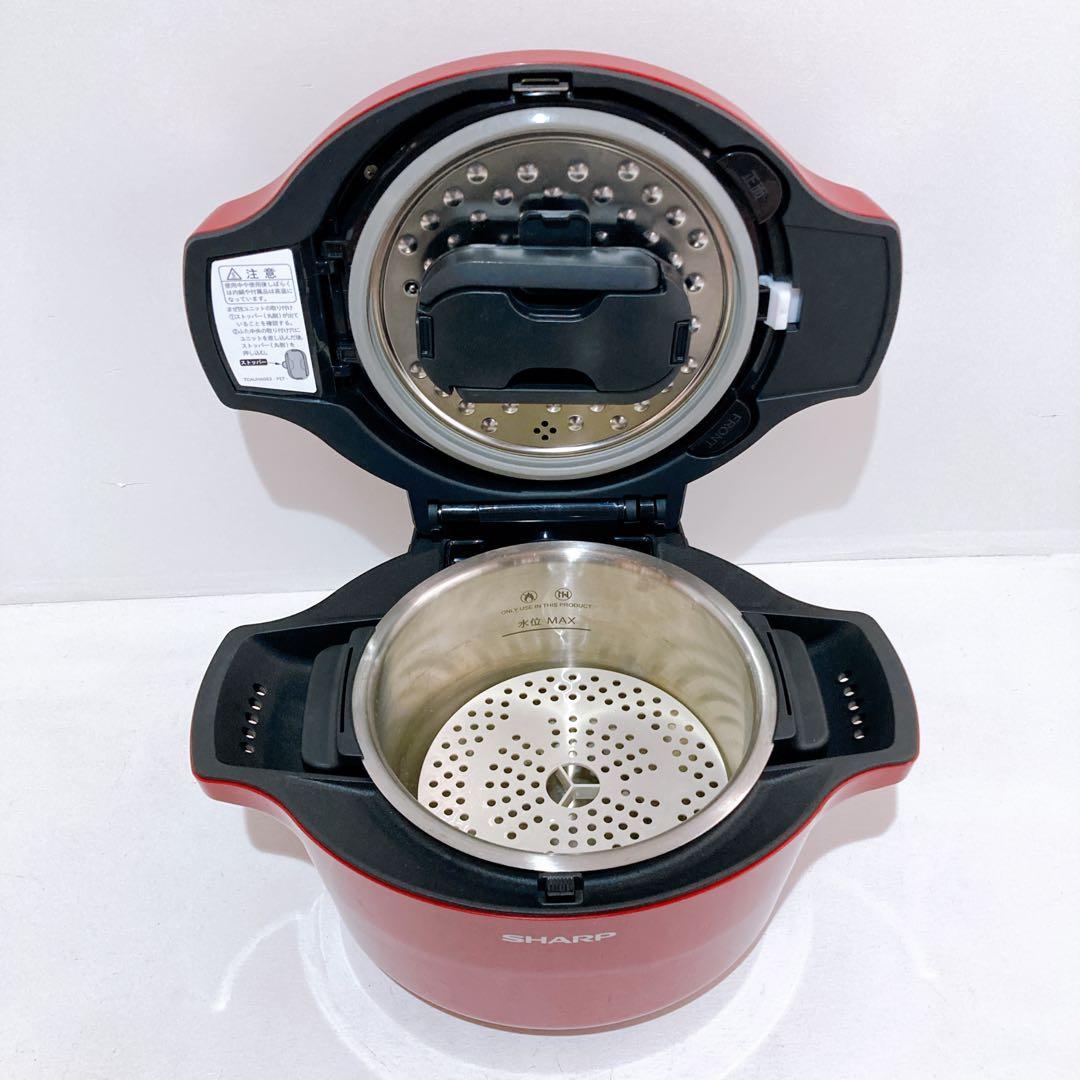 SHARP シャープ HEALSIO KN-HW16E-R 水なし自動調理鍋