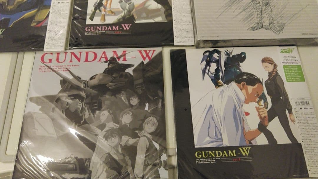 【絶版品】新機動戦記ガンダムW　LD全7枚　まとめ 帯付ジャケット買入手困難貴重