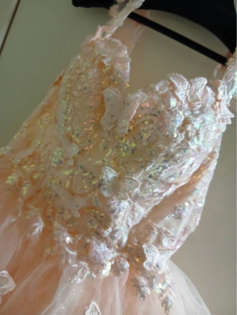 LaLaTule Tika ピンク フリルドレス S バースデードレス