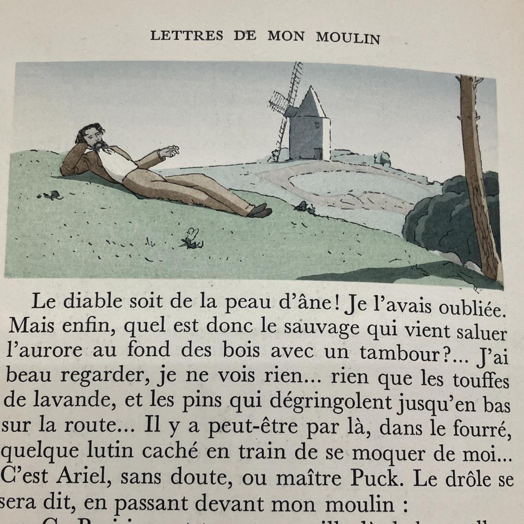 美革装丁　挿絵本　A.E.マルティ　風車小屋便り　1947年 フランス語　限定