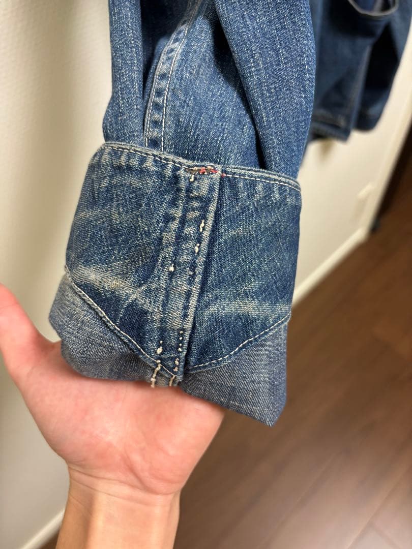 40s ヴィンテージ デニムカバーオール 大戦期〜戦後 / 2ポケット