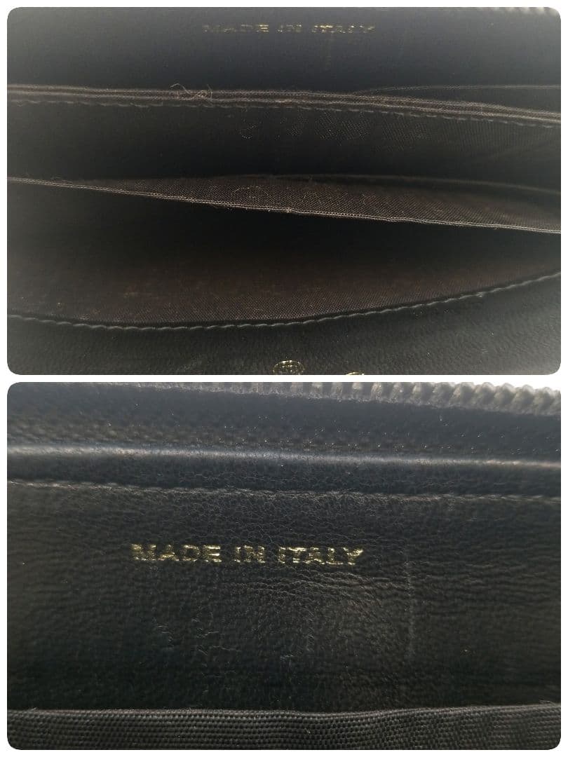 【美品】CHANEL シャネル キャビアスキン レザー ラウンド長財布　ココ