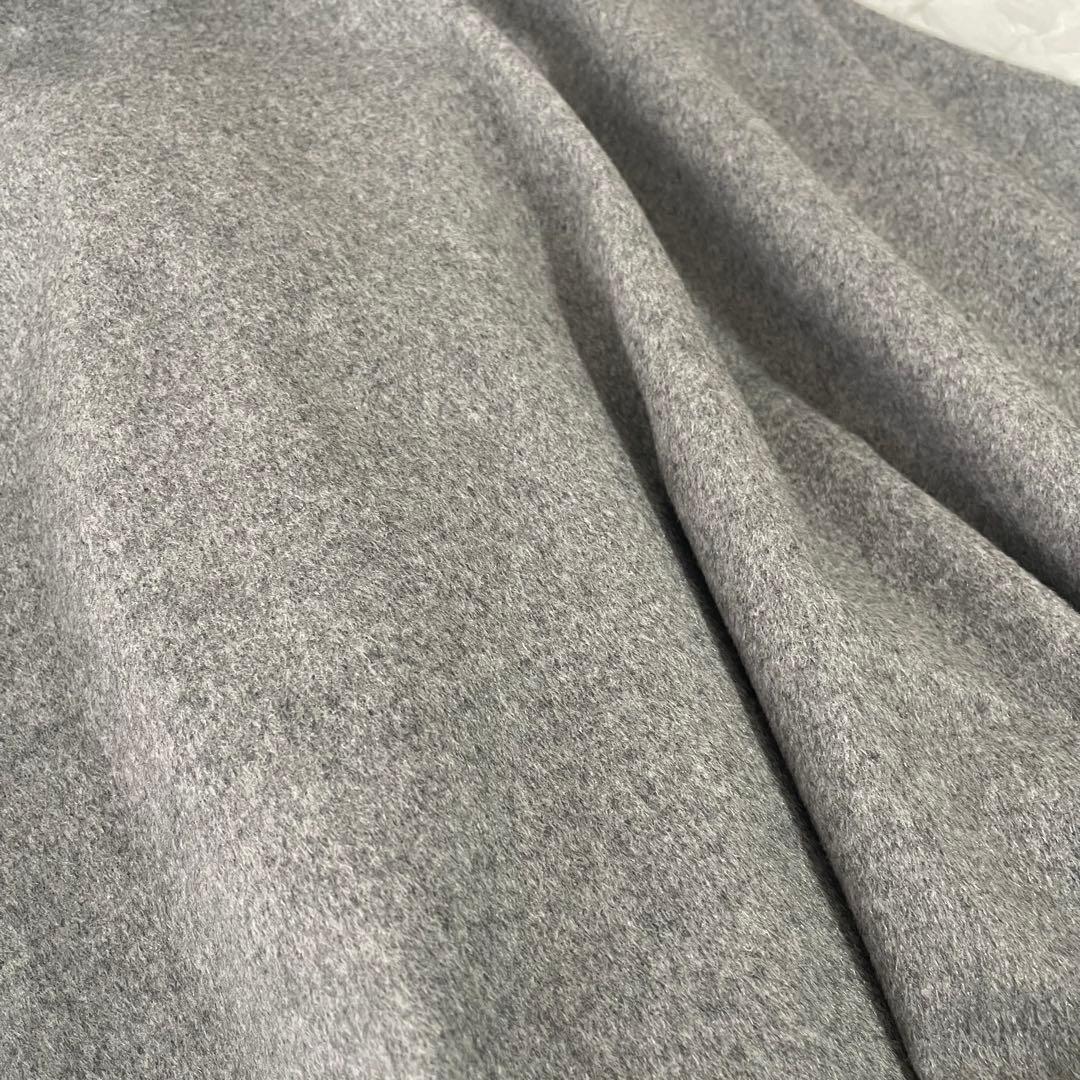 SAGA FURS ポンチョ カシミヤ100％ ブルーフォックス ラビット 毛皮