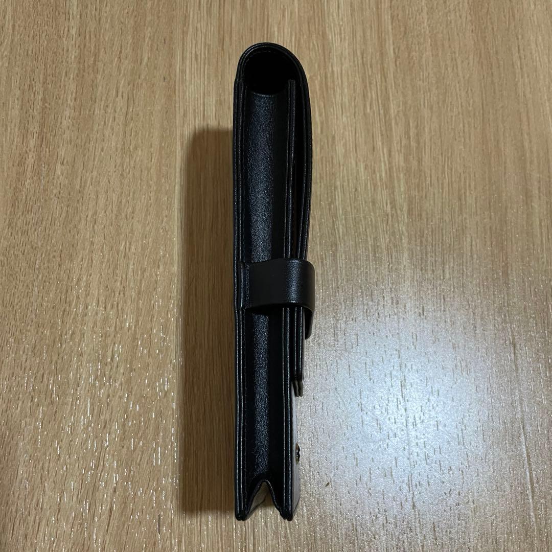 MONT BLANC ブラックレザー　ペンケース　3本