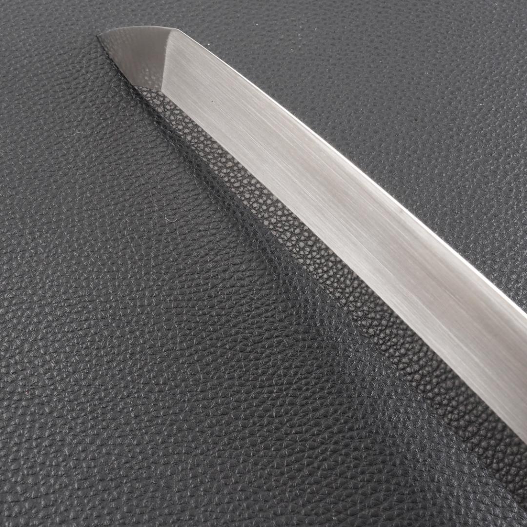 11071鬼反り先丸包丁尺二鏡面仕上げ刺身包丁刃は究極の切れ味黒檀五本銀巻八角柄