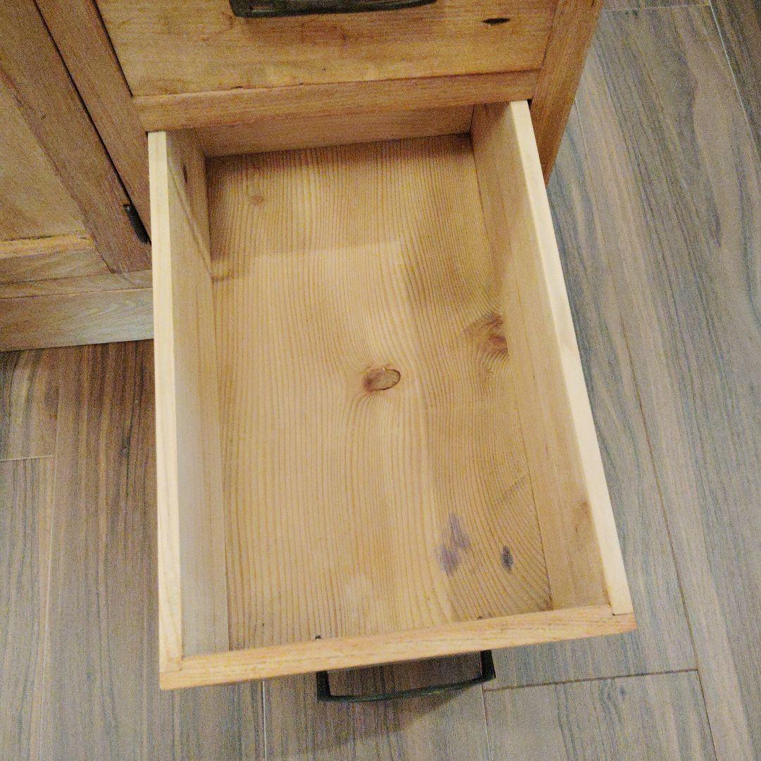 天然木キッチン収納キャビネット