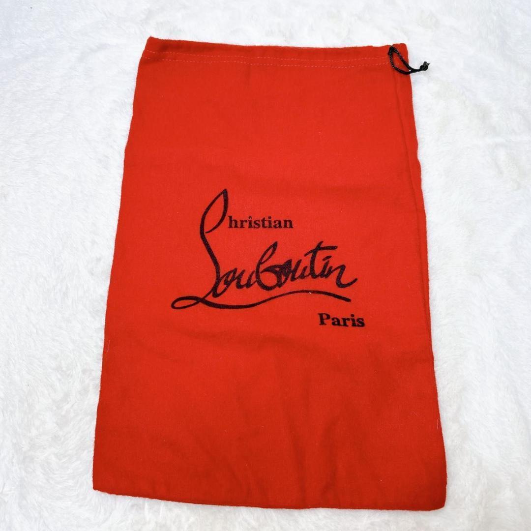 極美品☆箱保存袋付☆クリスチャンルブタン ミュール ブラック エナメル リボン