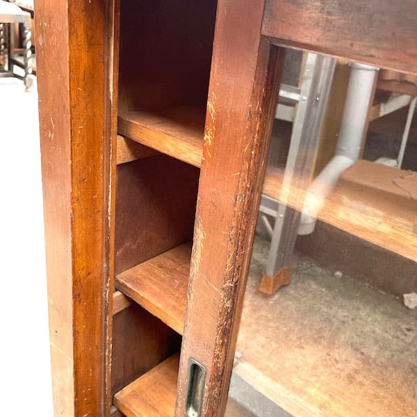 昭和レトロ　対面カウンター　両面サイドボード　キャビネット　ジャパンビンテージ