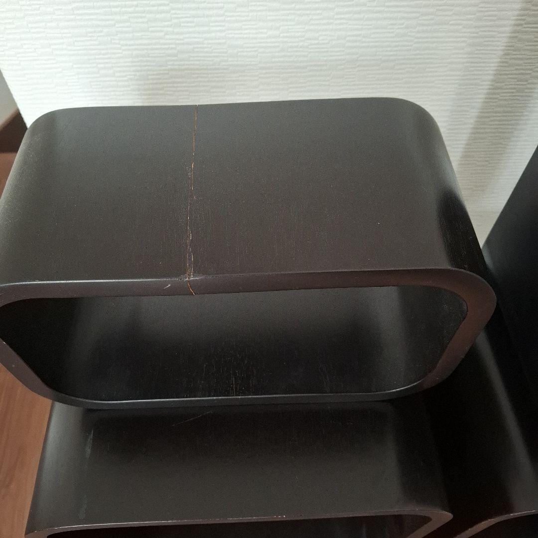 黒い木製収納ラック　ブーム　メトロ　キューブ　シェルフ