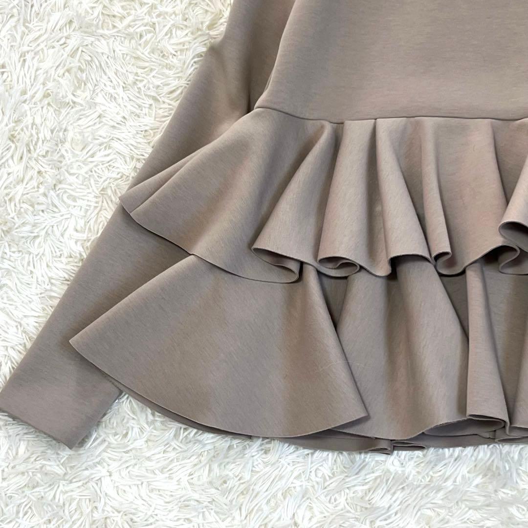 美品　TSURU By MARIKO OIKAWA フリルジャケット　ベージュ