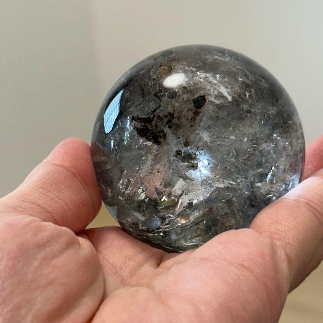 激安SALE【高品質】 約5.3cmガーデンクォーツスフィア 天然石 浄化