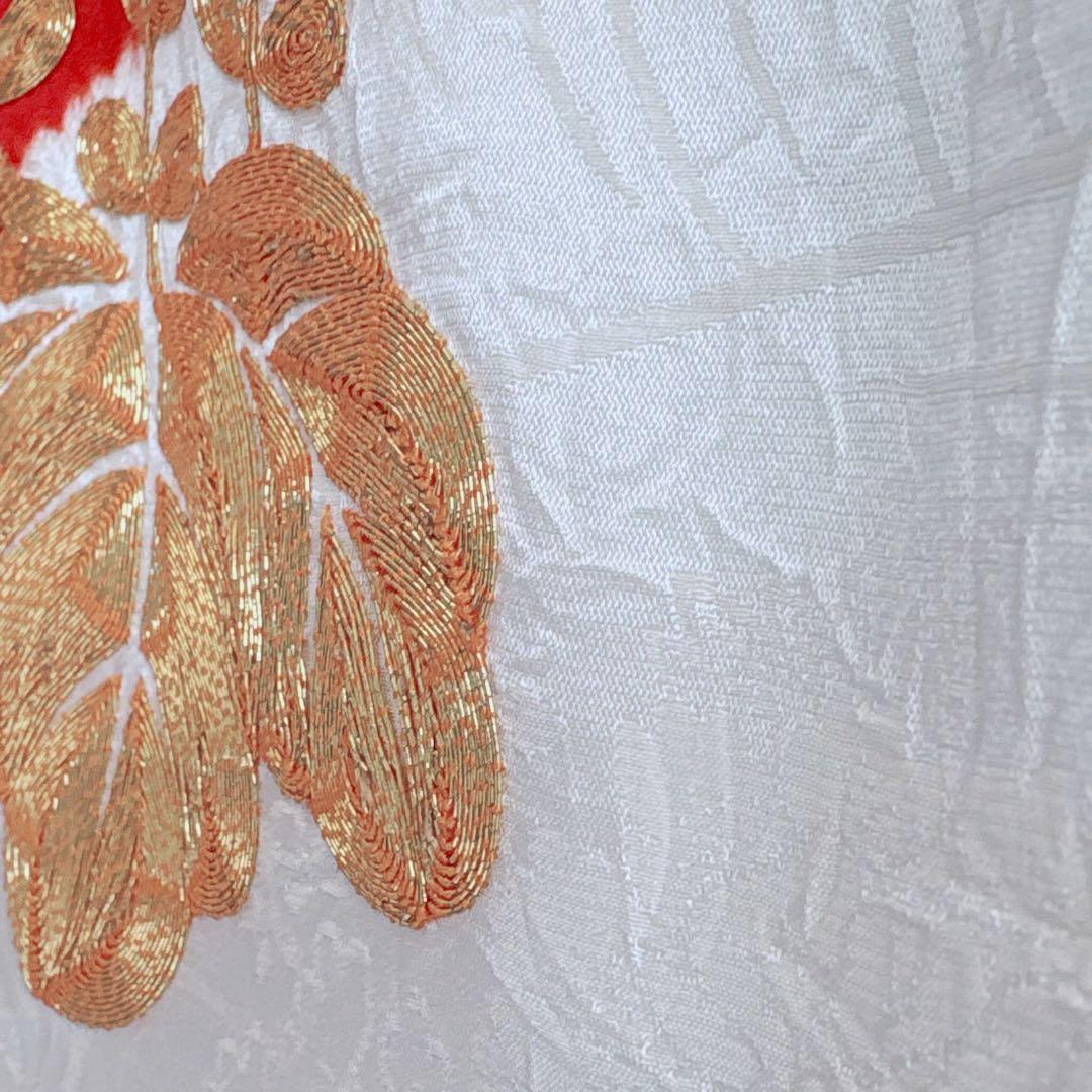 フルセット　七五三３歳女の子　きもの　しぼり被布　赤金刺繍　産着リメイク7046