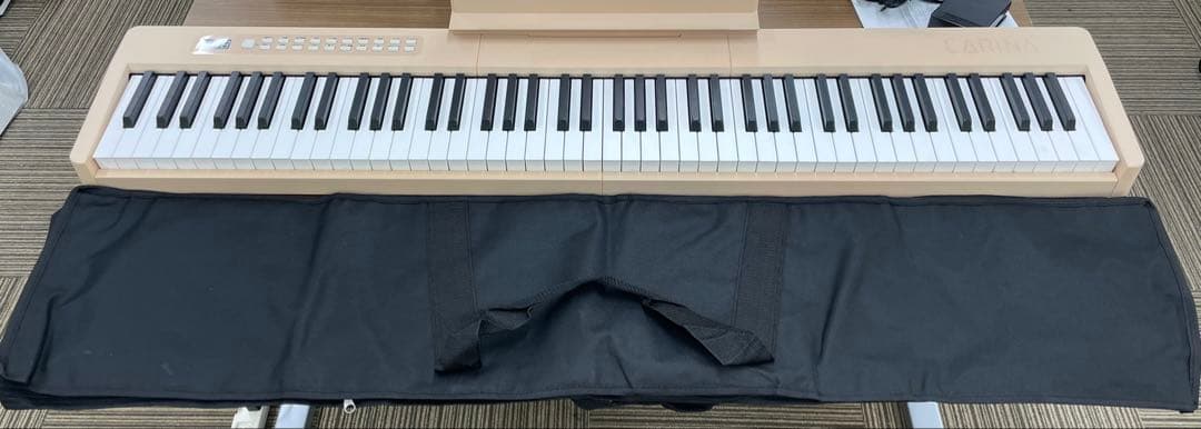 電子ピアノ　88鍵盤　充電タイプ　スリム軽量 オークベージュ