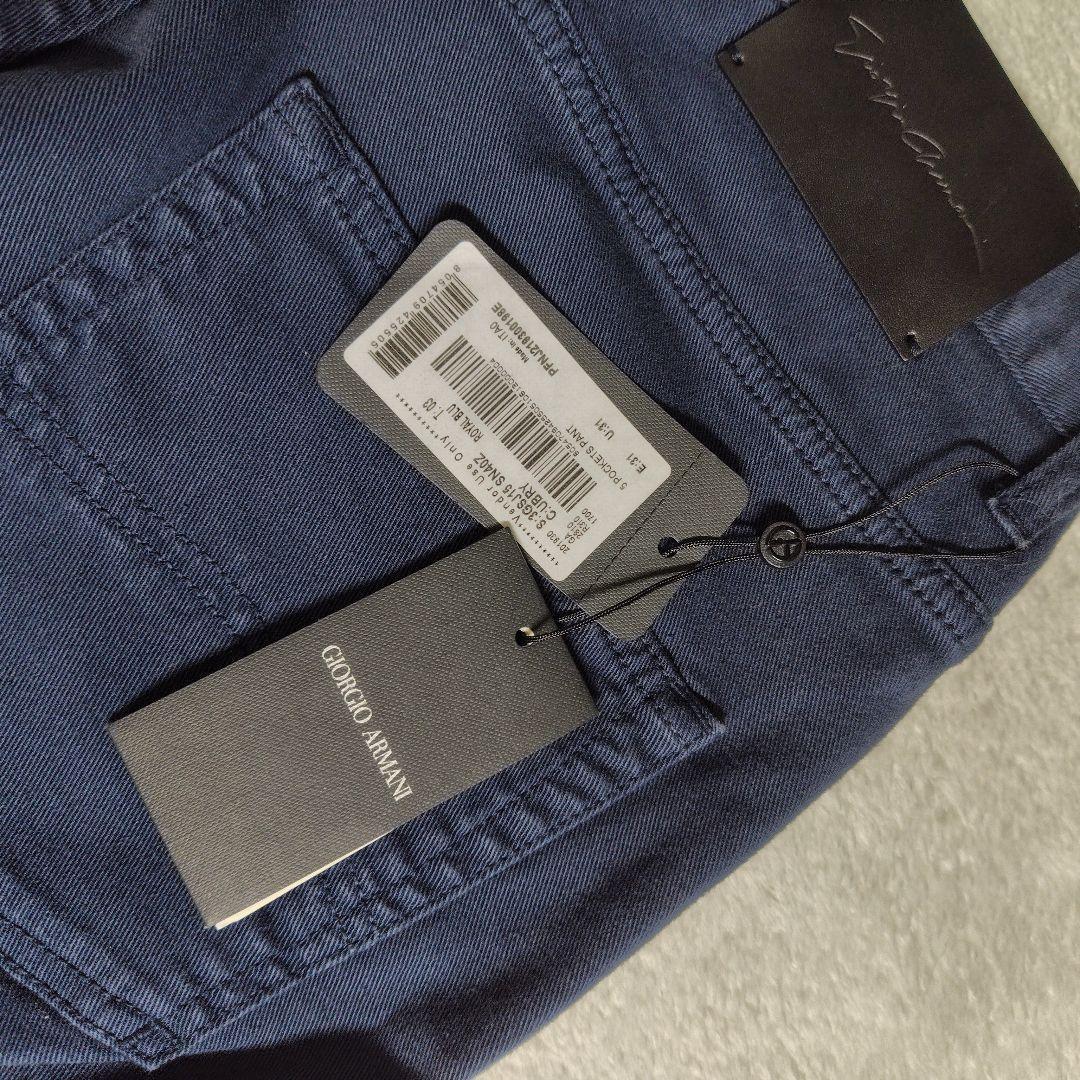 新品未使用　現行　XL　ジョルジオアルマーニ　チノパン　レザータグ　刺繍