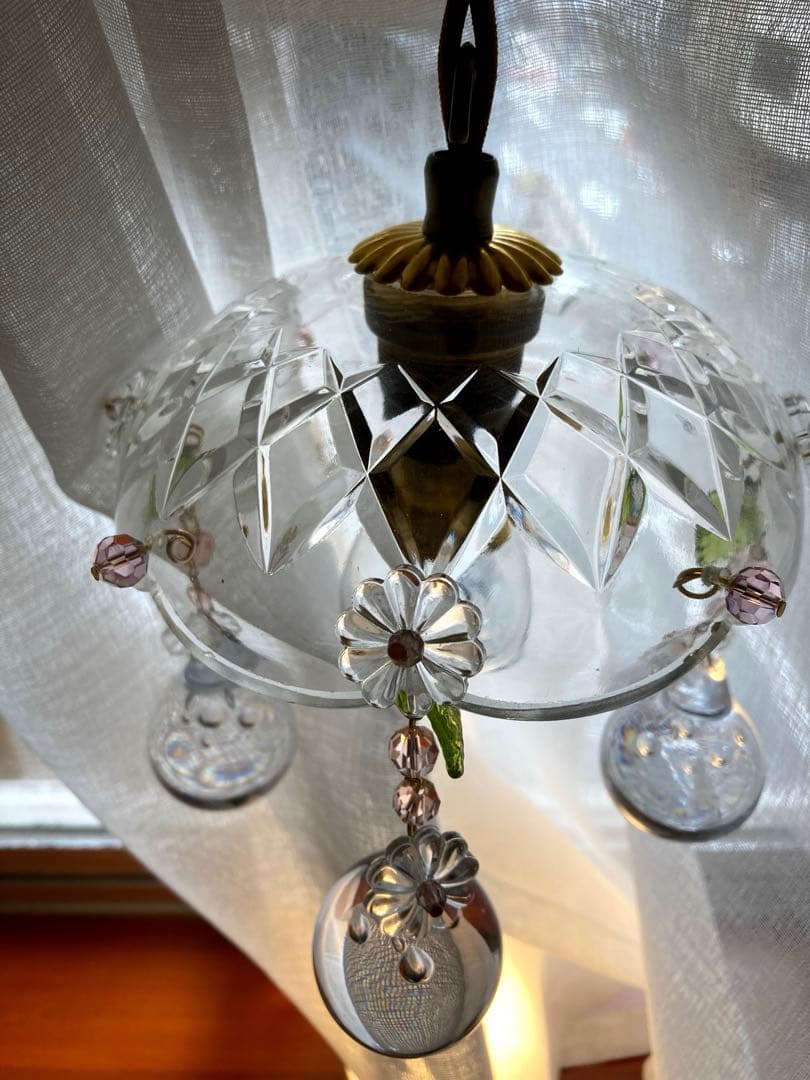 ミニシャンデリア（雫）1920年　フランス　アンティーク　ランプシェード
