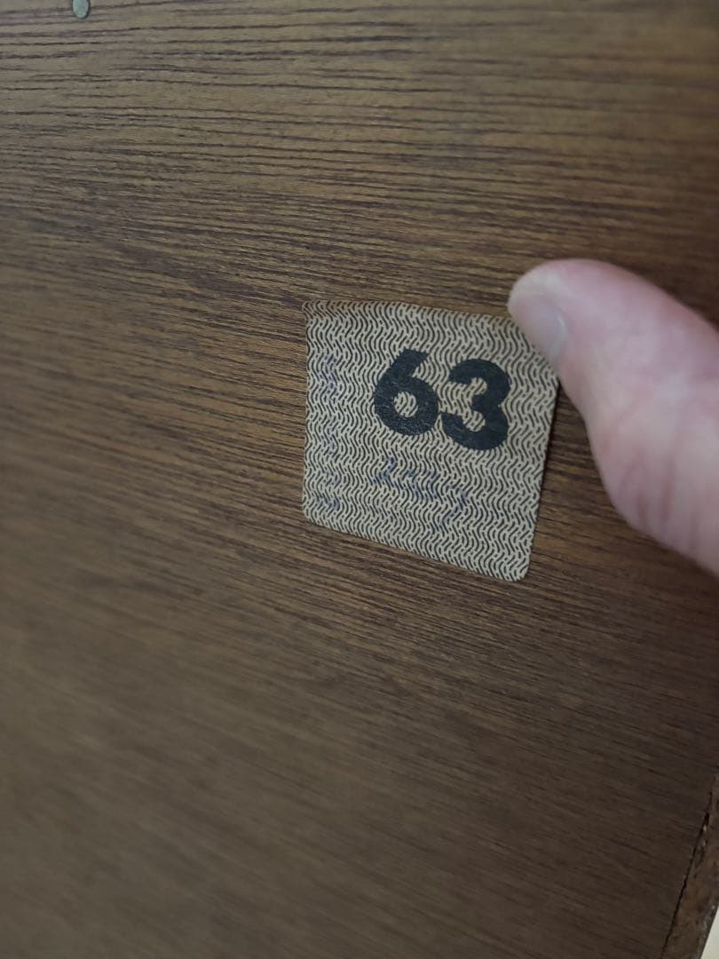 北欧ヴィンテージ　チーク　ガラスキャビネット