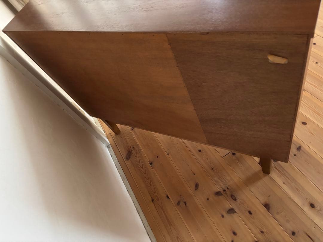 北欧ヴィンテージ　チーク　ガラスキャビネット