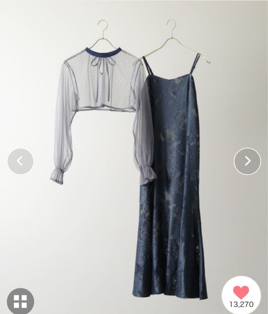 3wayシフォンボレロ&レースキャミドレス　ドレス　オケージョン　Mサイズ