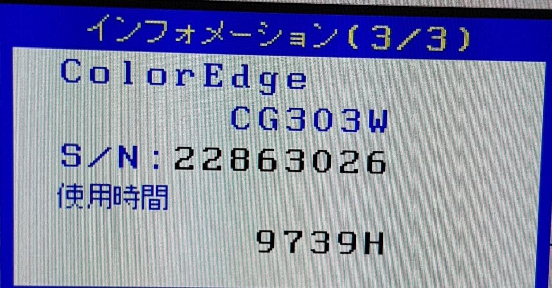 【良品】EIZO ColorEdge 29.8インチモニター CG303W-BK