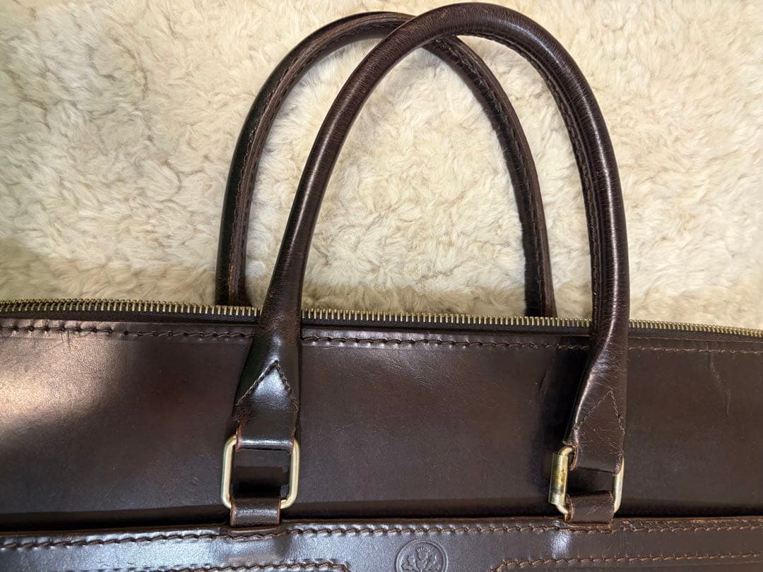 グレンロイヤル　ブリーフケース　ブライドルレザー 軽量 A4 脱着式収納
