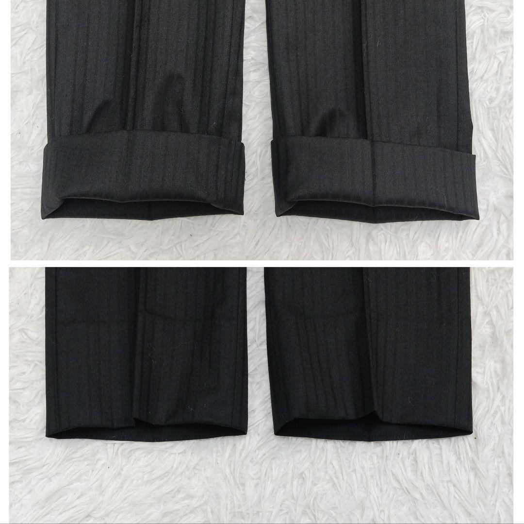 ✨極美品✨ブラックレーベル　３ピースシャドーストライプスーツ　ブラック　36R