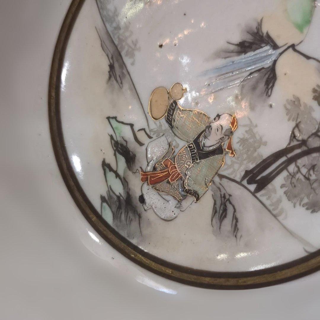 骨董　九谷焼　盃洗　色絵　器　盛鉢　鉢　アンティーク　陶器