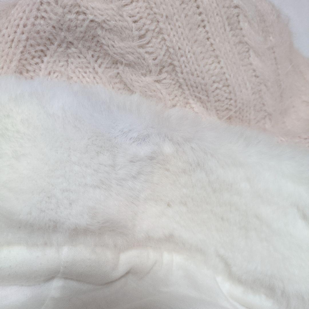 LIZ LISA/リズリサ ポンポン ファーポンチョ リボン ピンク