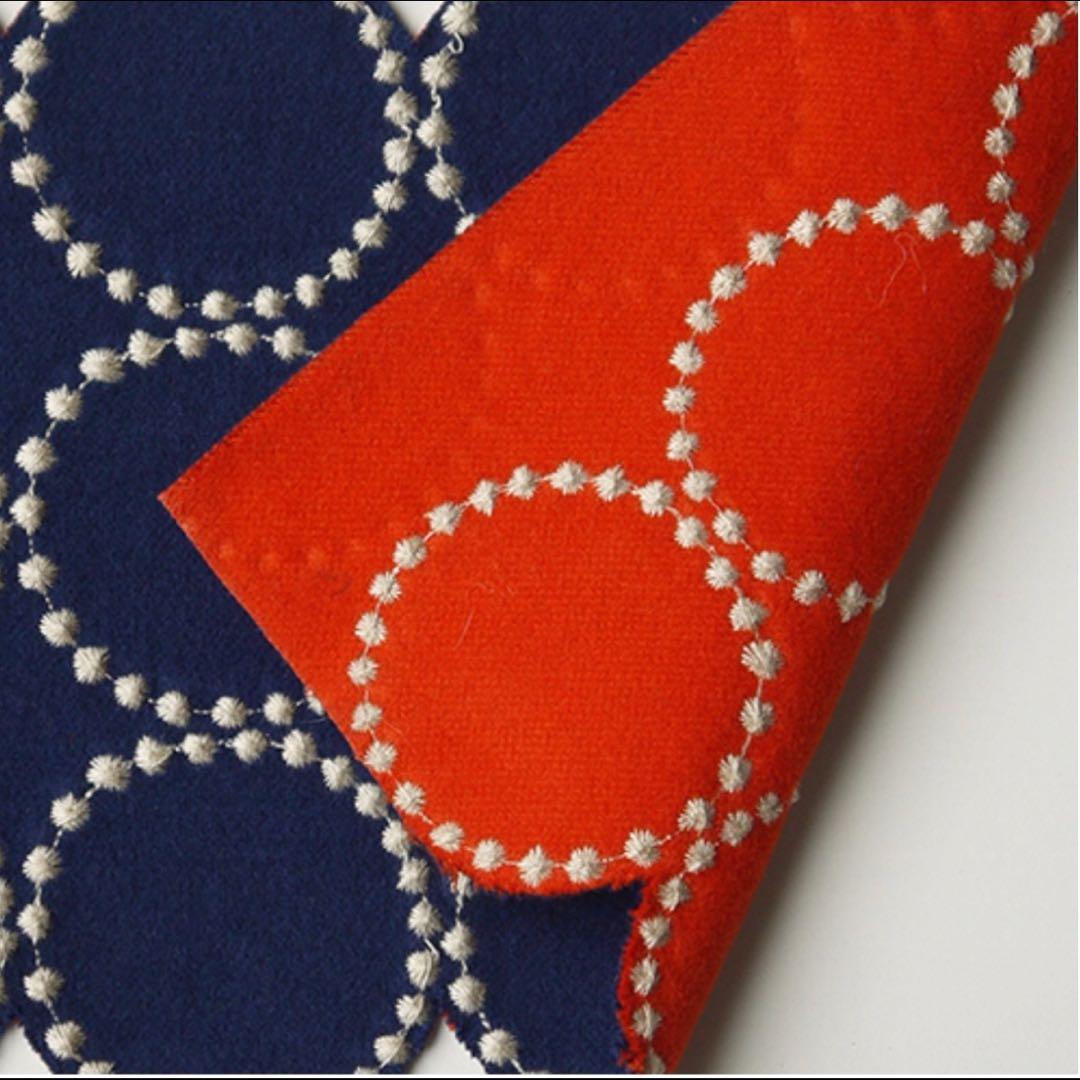 ミナペルホネン スツール タンバリン L４ 【裏ネイビー/オレンジ】 椅子