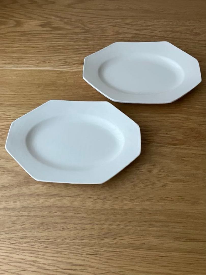 岡田直人　オクトゴナル プレート 　八角 長皿　2枚セット