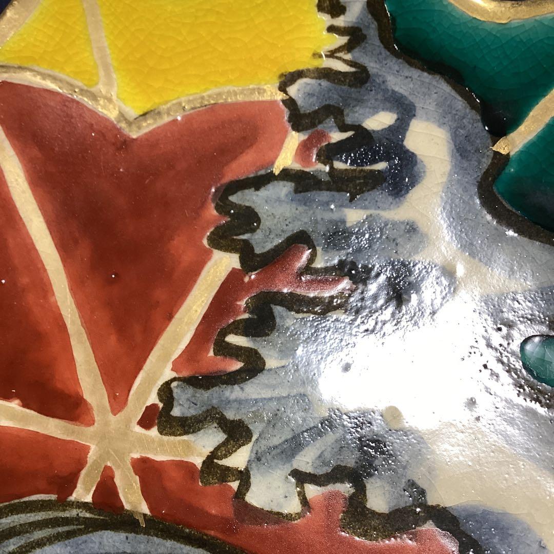 淵金京焼乾山写立田川向付12客　　山澤松篁作　新品未使用