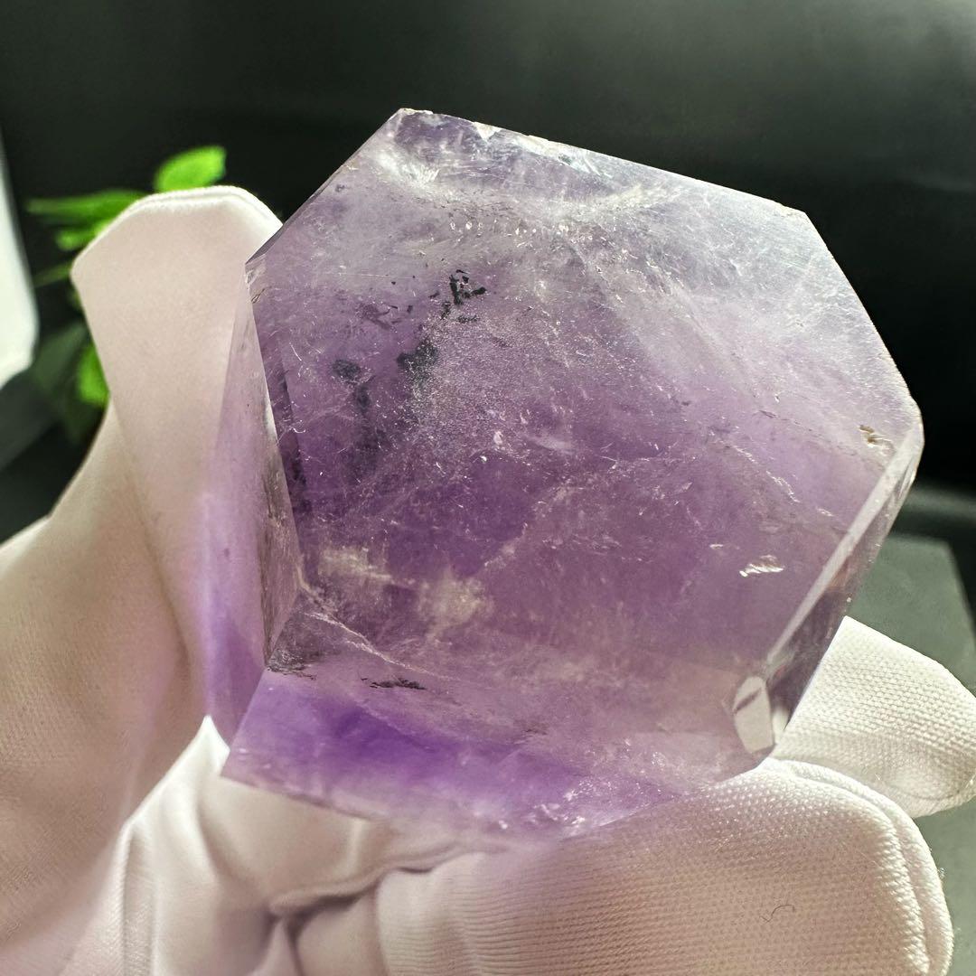高品質❗️レインボー☆アメジスト 六角柱 パワーストーン天然石 原石A1061