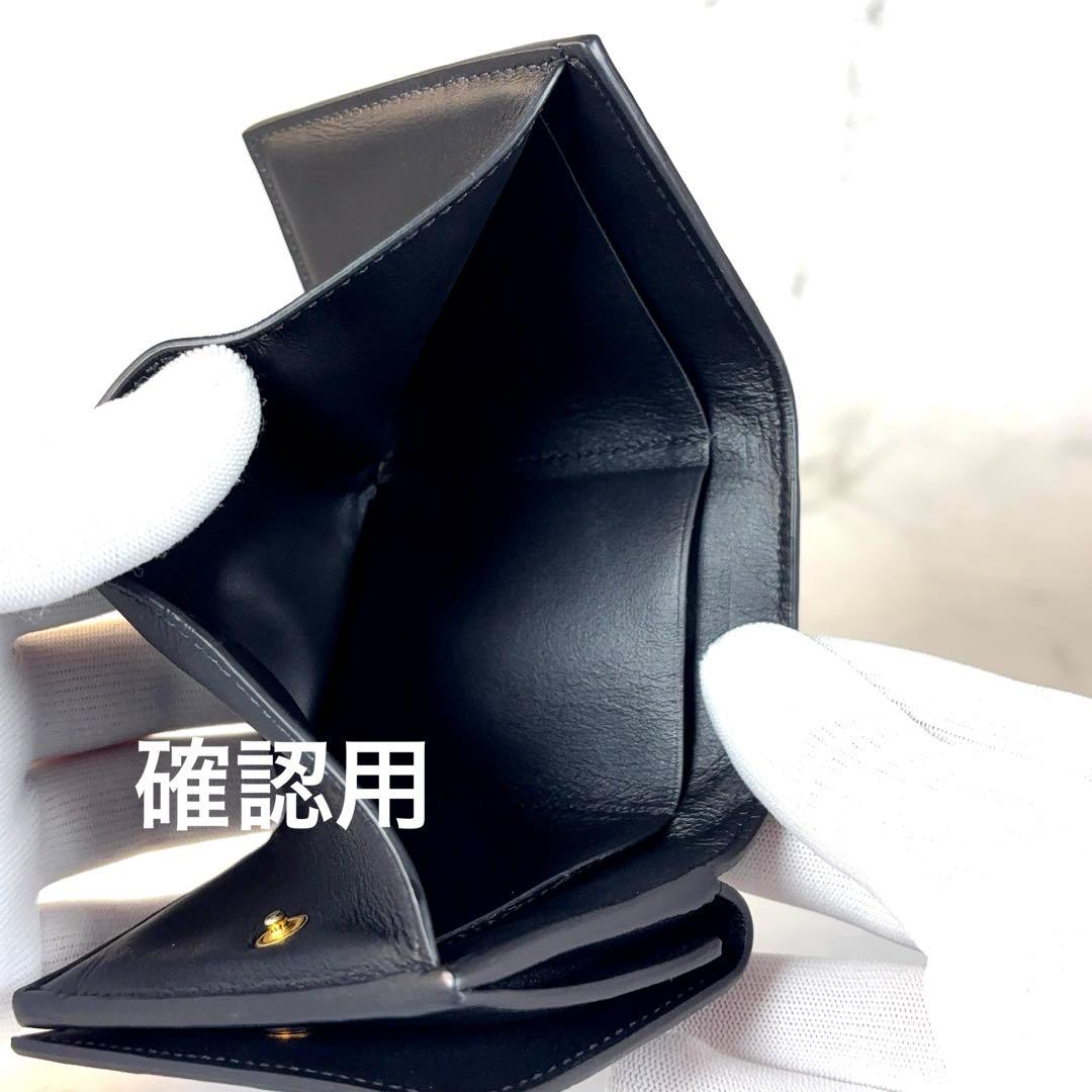 BOTTEGA VENETA 2つ折り 長財布 イントレチャート ブラック