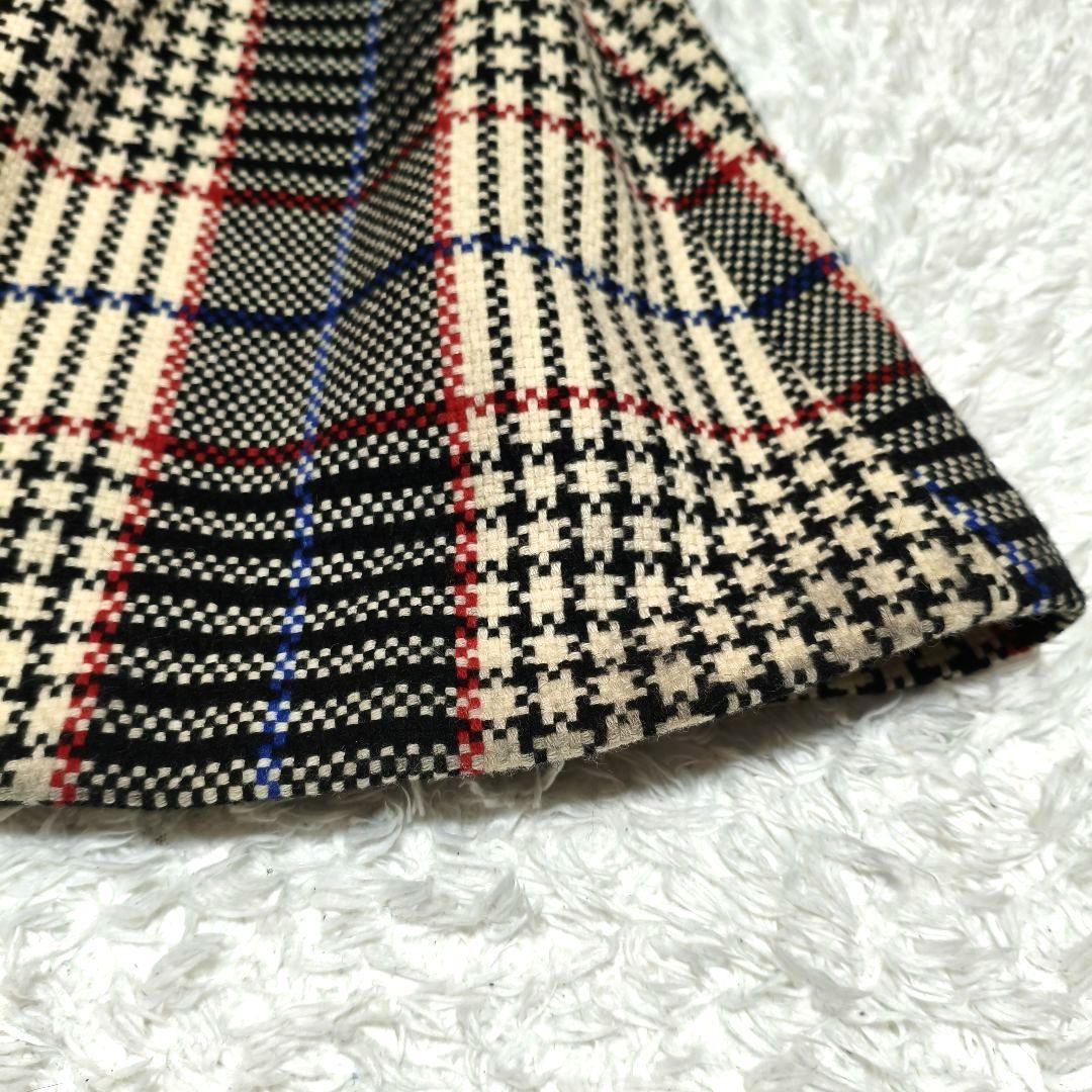 LoisCRAYON ロイスクレヨン ポンチョ ファー コート ケープ チェック