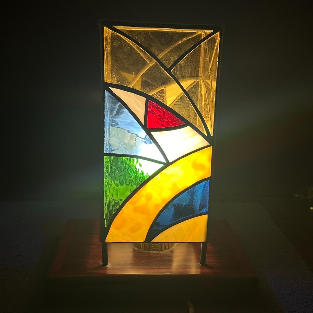 昭和　レトロ　ステンドグラス　ランプ　フロアランプ　卓上照明