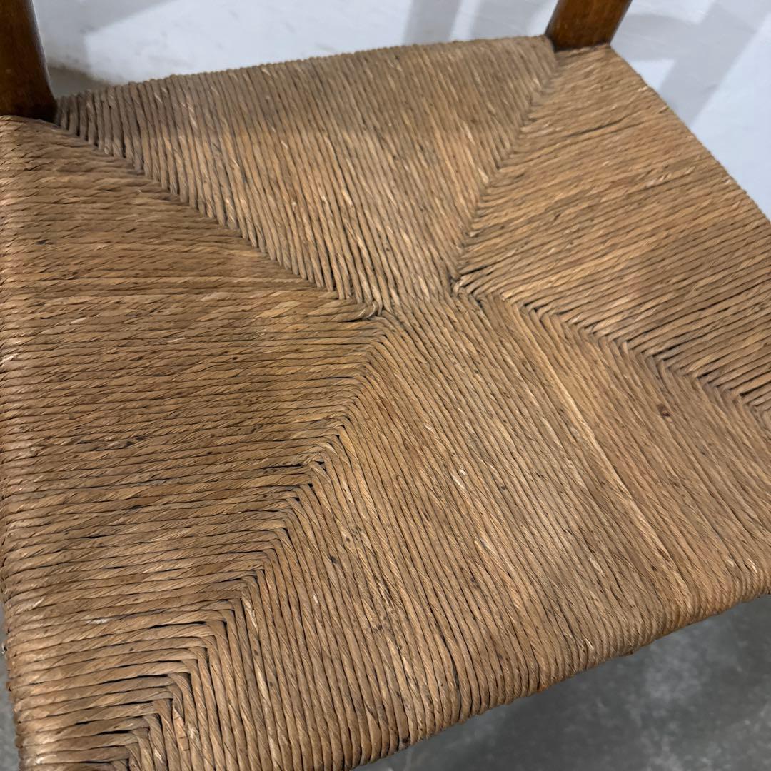 ヴィンテージ　ダイニングチェア　カフェチェア　藁座面　2