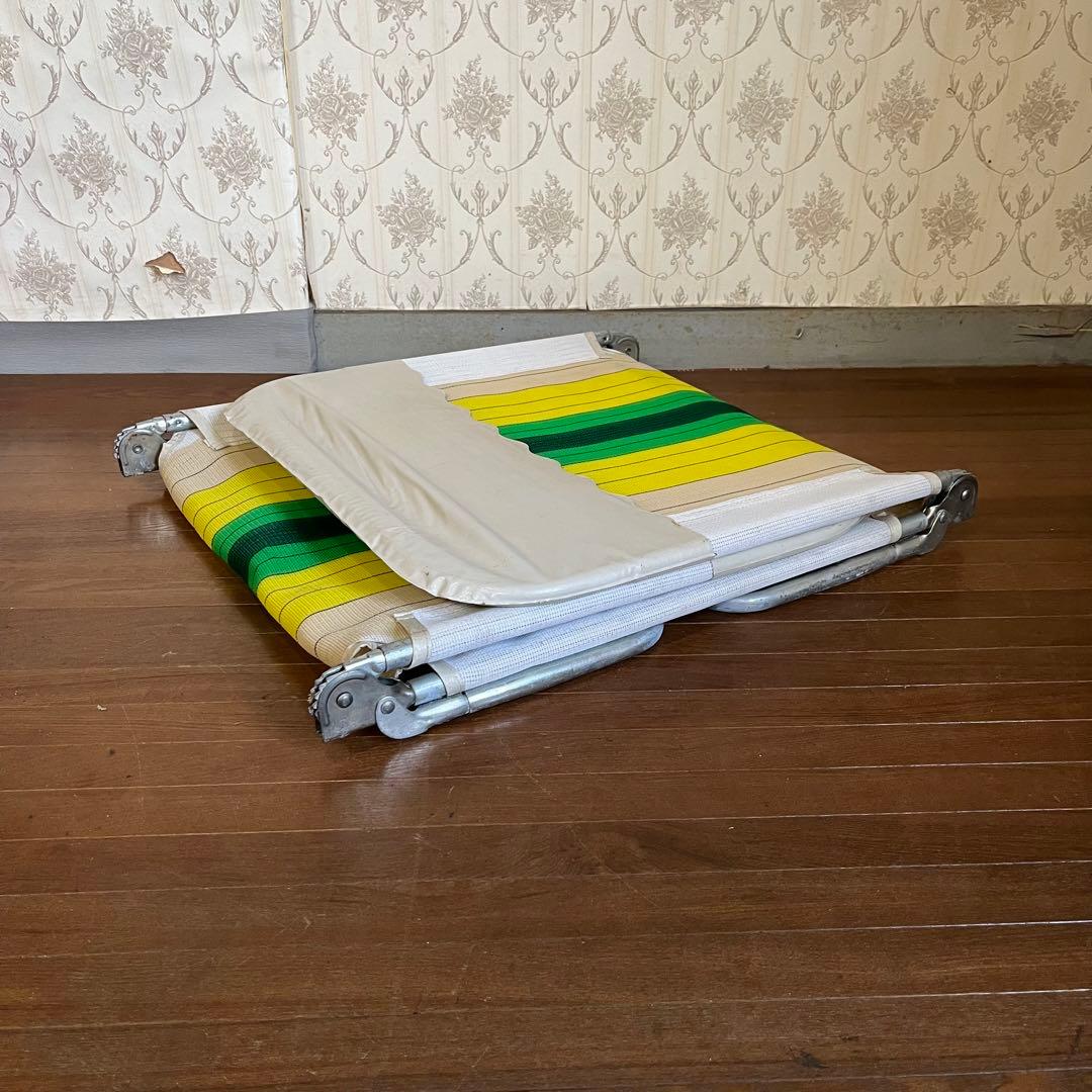 【アンティーク】昭和レトロ レトロポップ サマーベッド ボンボンベッド 古道具