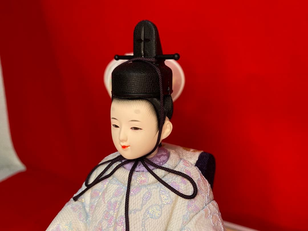 東京久月　木目込み人形　ほのか立ち親王飾り・杉田明十志　原作・木目込み　新井久夫