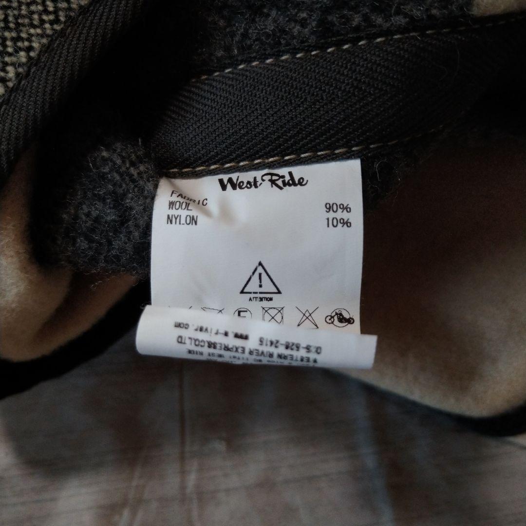 （美品）ウエストライド　アイボリー✖グレーストライプベスト 38