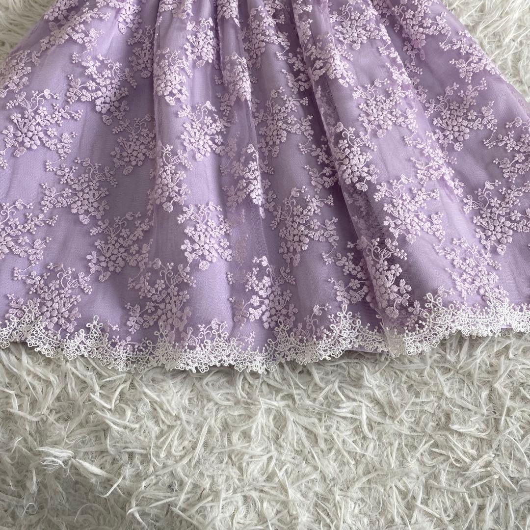 【美品】ショパン　フォーマル3点セット　ワンピース　ボレロ　パープル 120cm