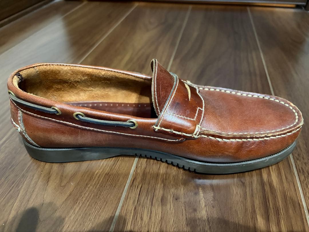 パラブーツ　ローファー　デッキシューズ　　レザー　ブラウン