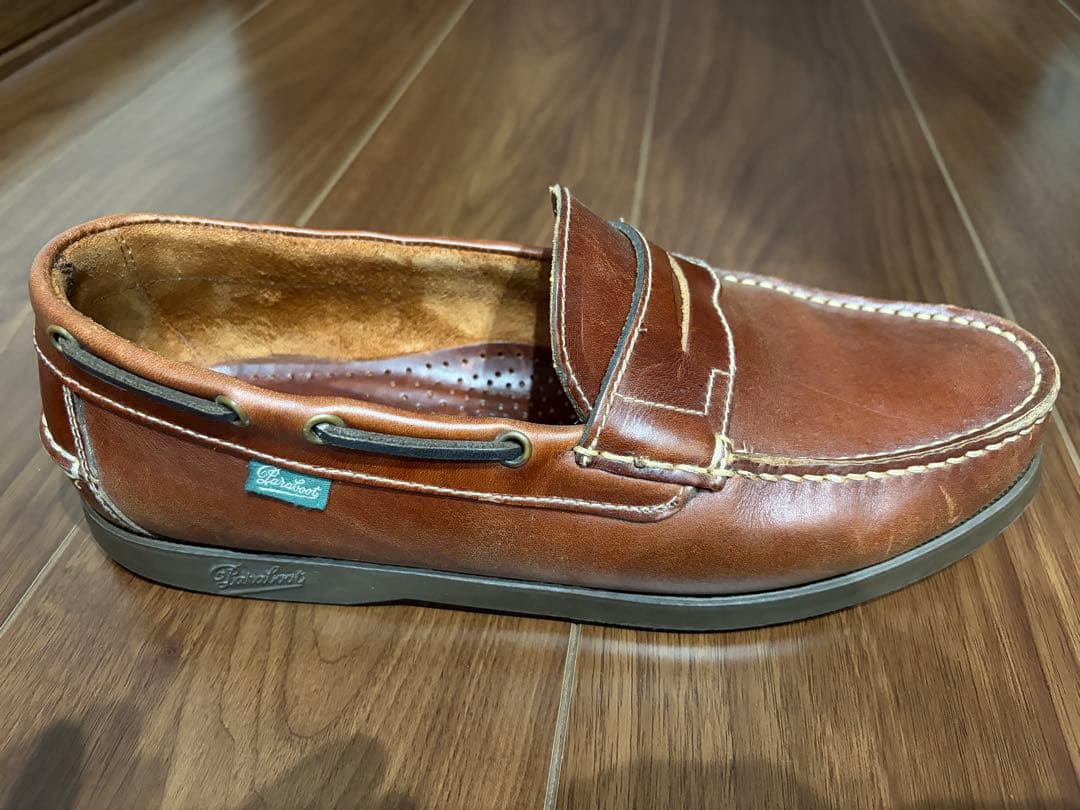 パラブーツ　ローファー　デッキシューズ　　レザー　ブラウン