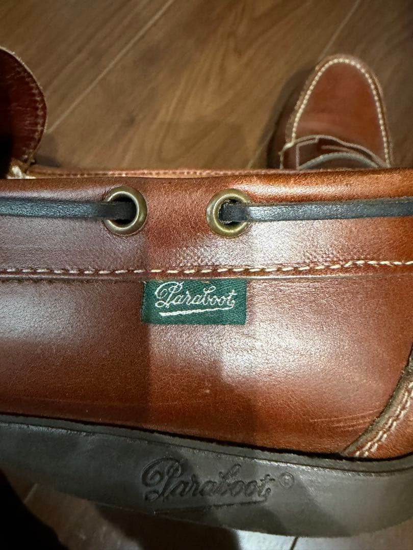 パラブーツ　ローファー　デッキシューズ　　レザー　ブラウン