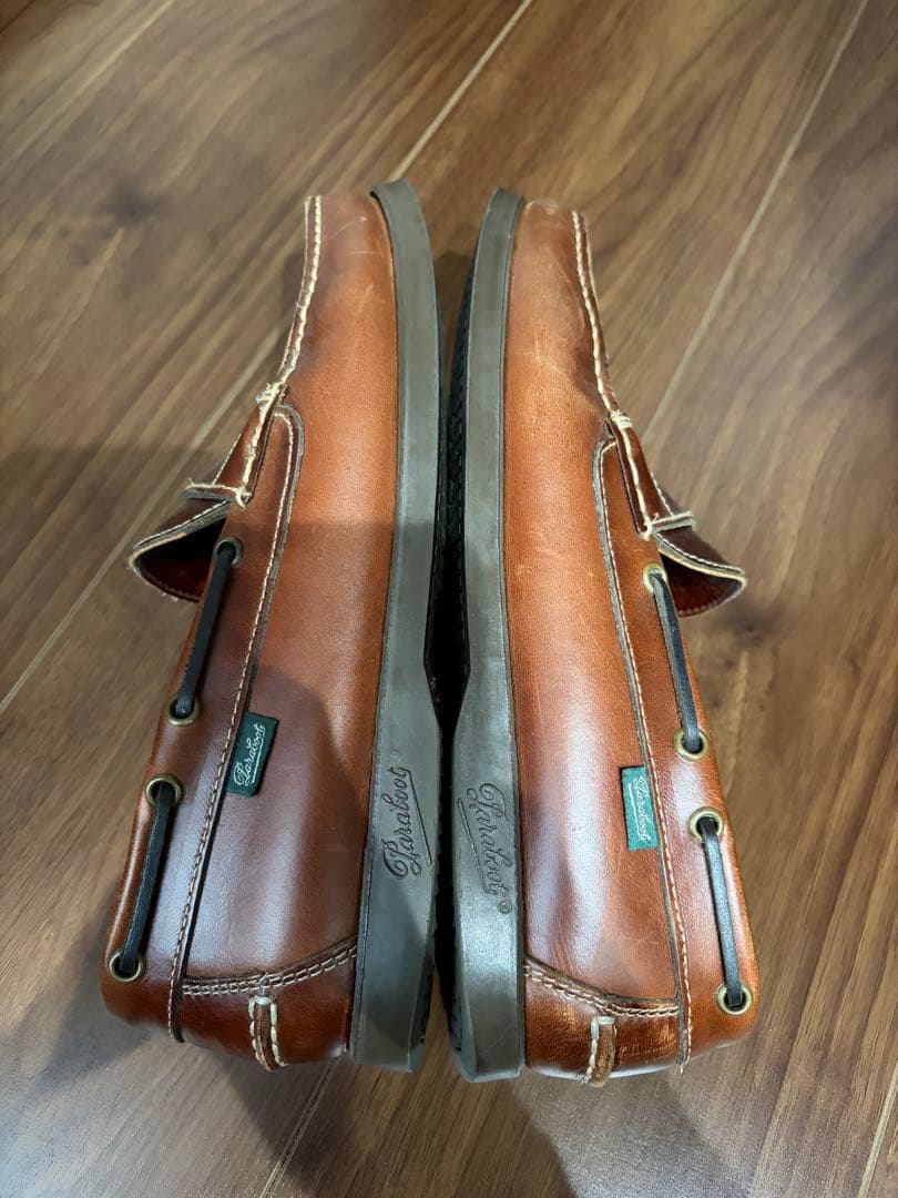 パラブーツ　ローファー　デッキシューズ　　レザー　ブラウン