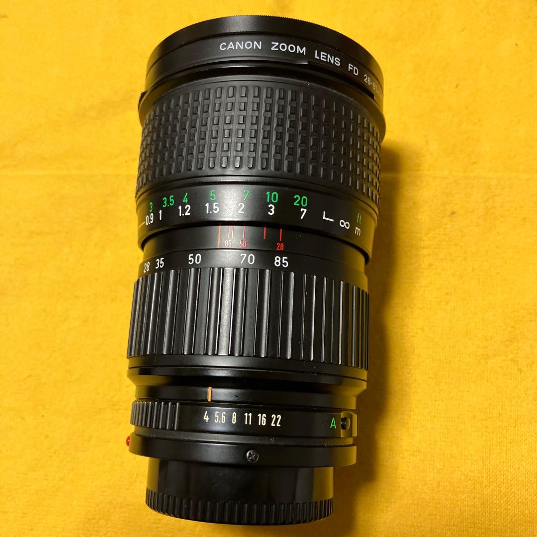 完動品キャノンFTB-QLブラックボディ+ズームレンズFD28-85mm